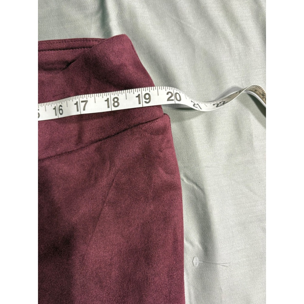 The Pioneer Woman‎ Burgundy Faux Suede Pull On Leggings Womens XL Maroon Stretch - Picture 6 of 6